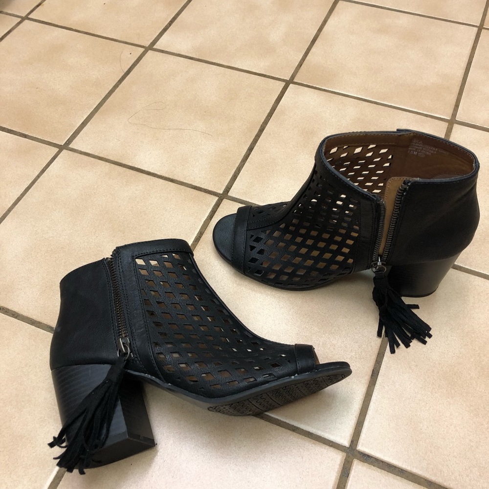 open toe ankle Boots  sz 7.5